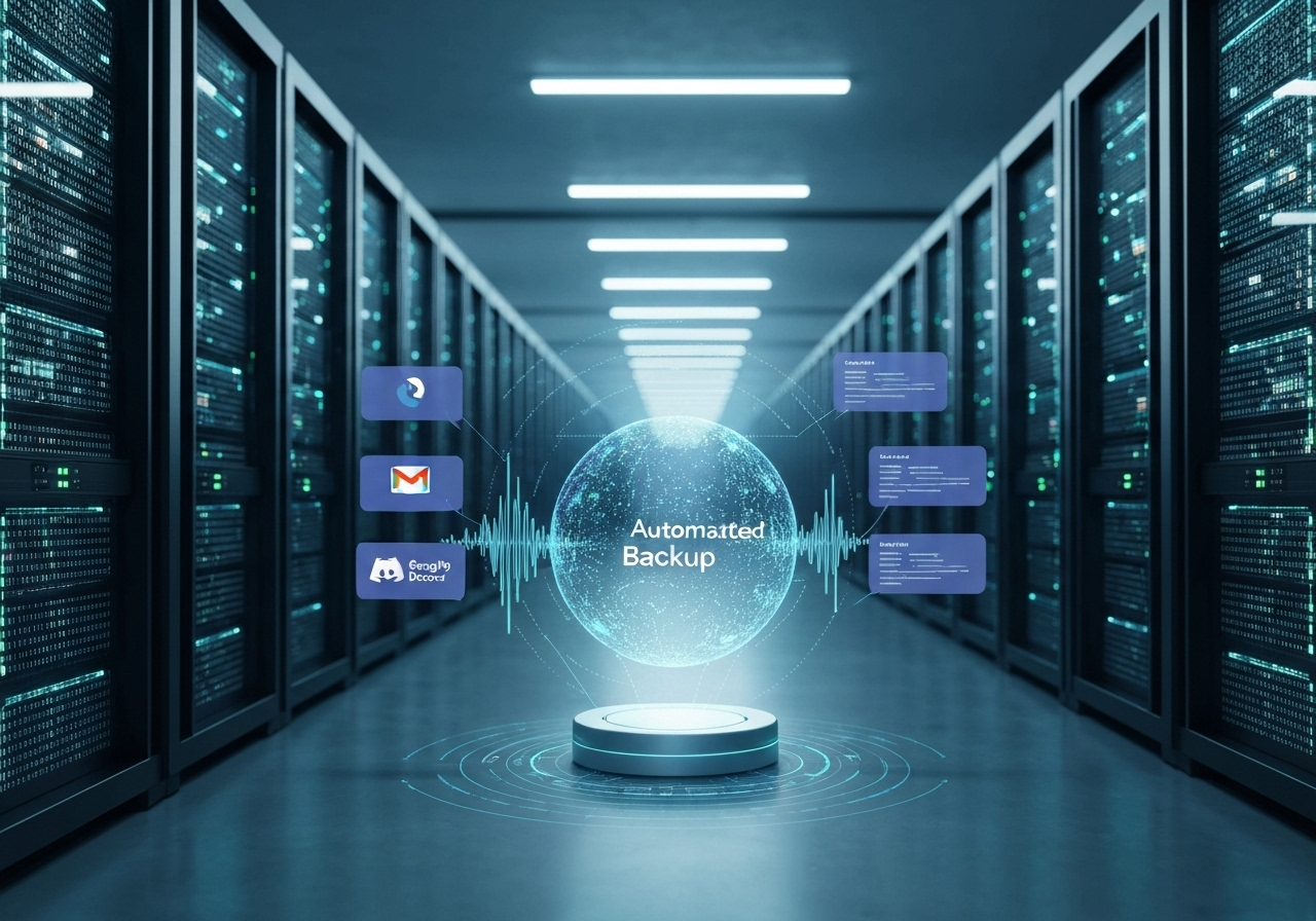 ИИ агент: Резервное копирование настроек с уведомлениями по Gmail и Discord