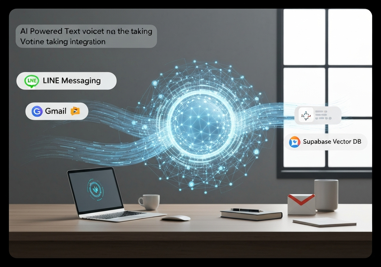ИИ агент: Запись и отправка заметок из LINE с голосовым вводом и хранением в Supabase