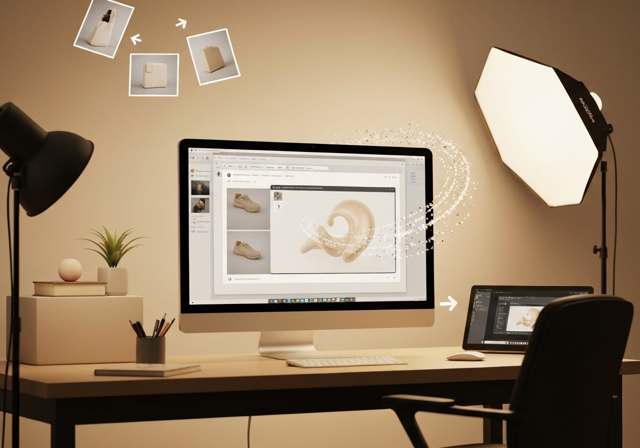 ИИ агент: Мгновенное создание 360° видео из фото товаров для продаж