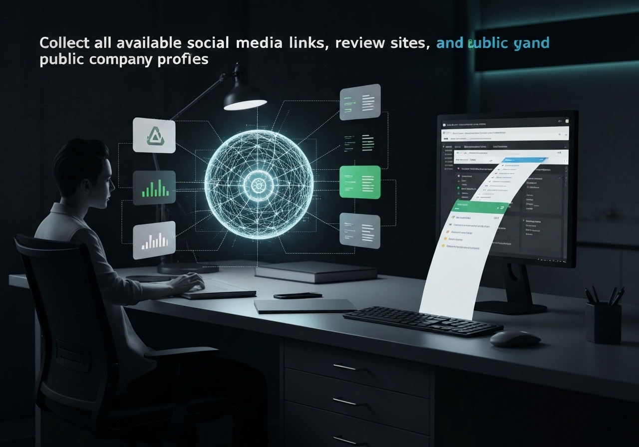 ИИ агент: Сбор ссылок на соцсети и публичные профили компаний в Google Sheets