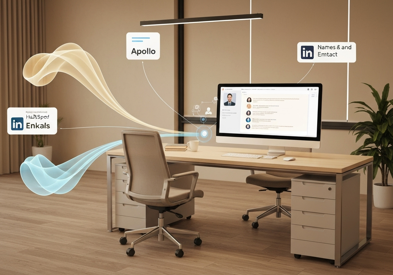 ИИ агент: Комплексное обогащение контактов в HubSpot с данными Apollo и LinkedIn