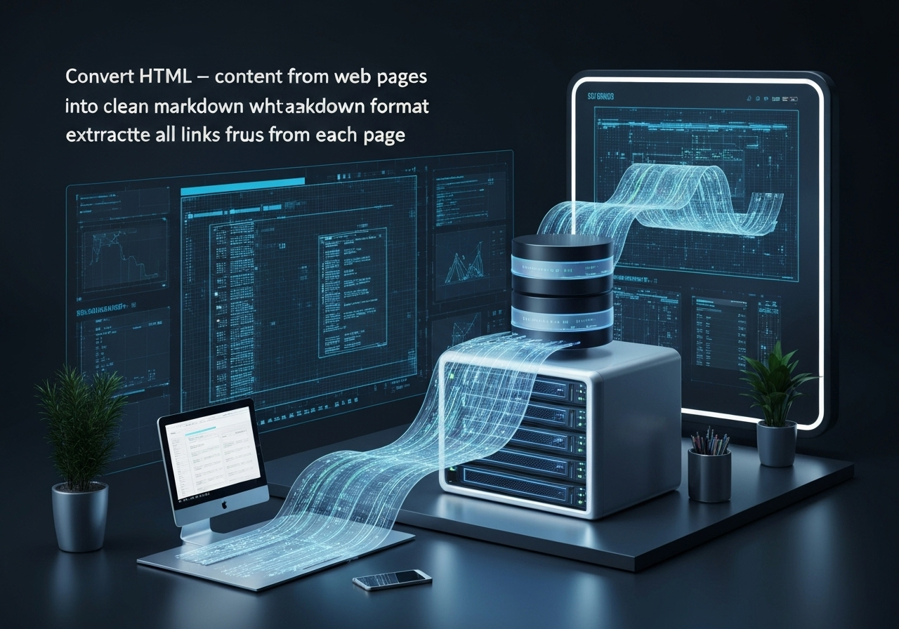 ИИ агент: Преобразование веб-страниц в markdown с извлечением ссылок