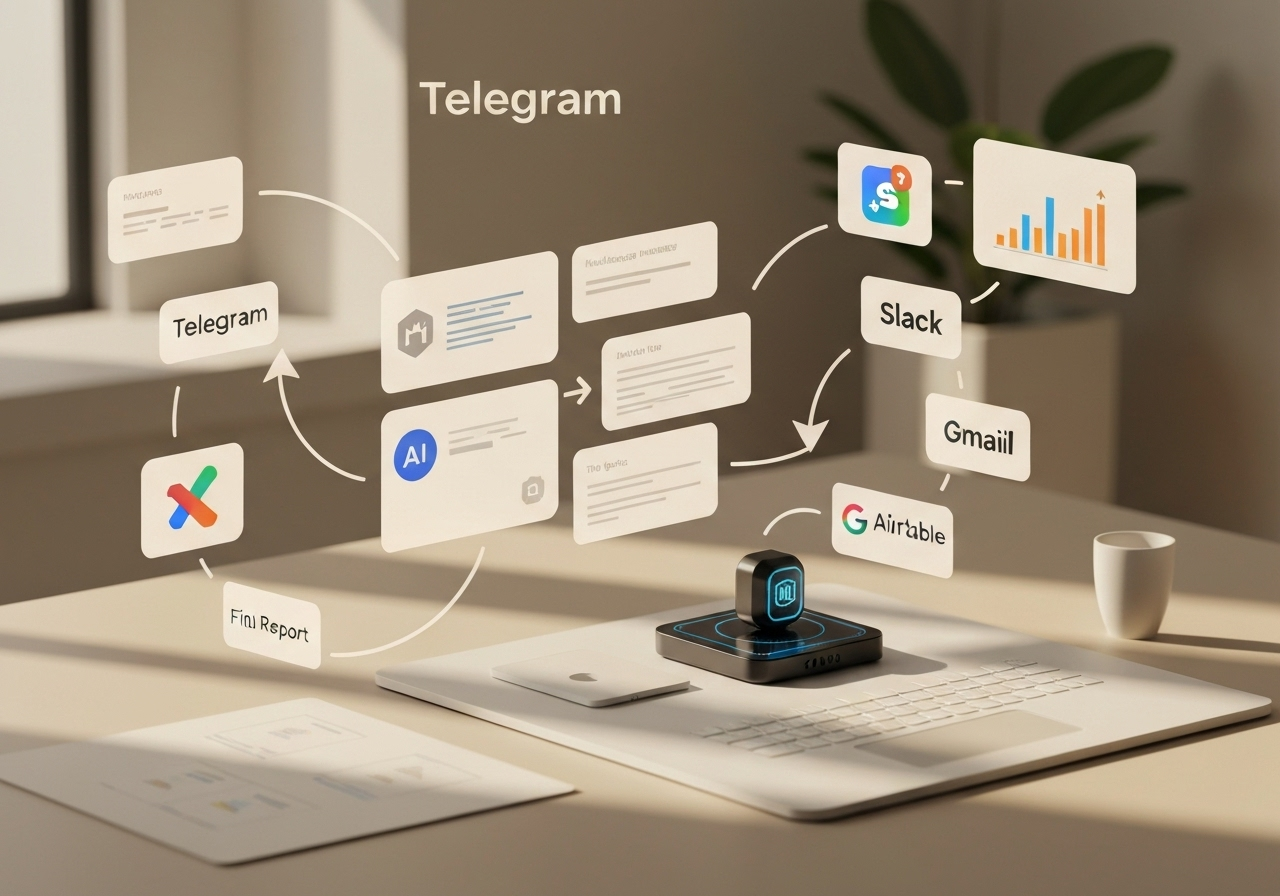 ИИ агент: Создание протоколов встреч из сообщений и голосовых в Telegram
