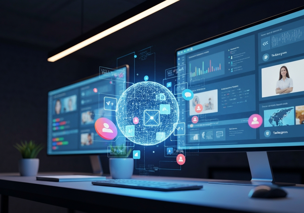 ИИ агент: Создание соцмедиа контента и образов из Telegram запросов