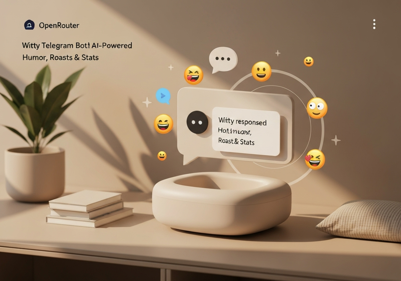 ИИ агент: Юмористический Telegram-бот с AI-шуточками, подколами и статистикой