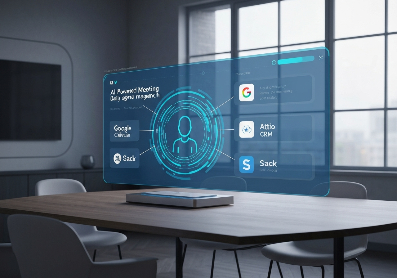 ИИ агент: Ежедневное исследование участников встреч и формирование повестки в Slack