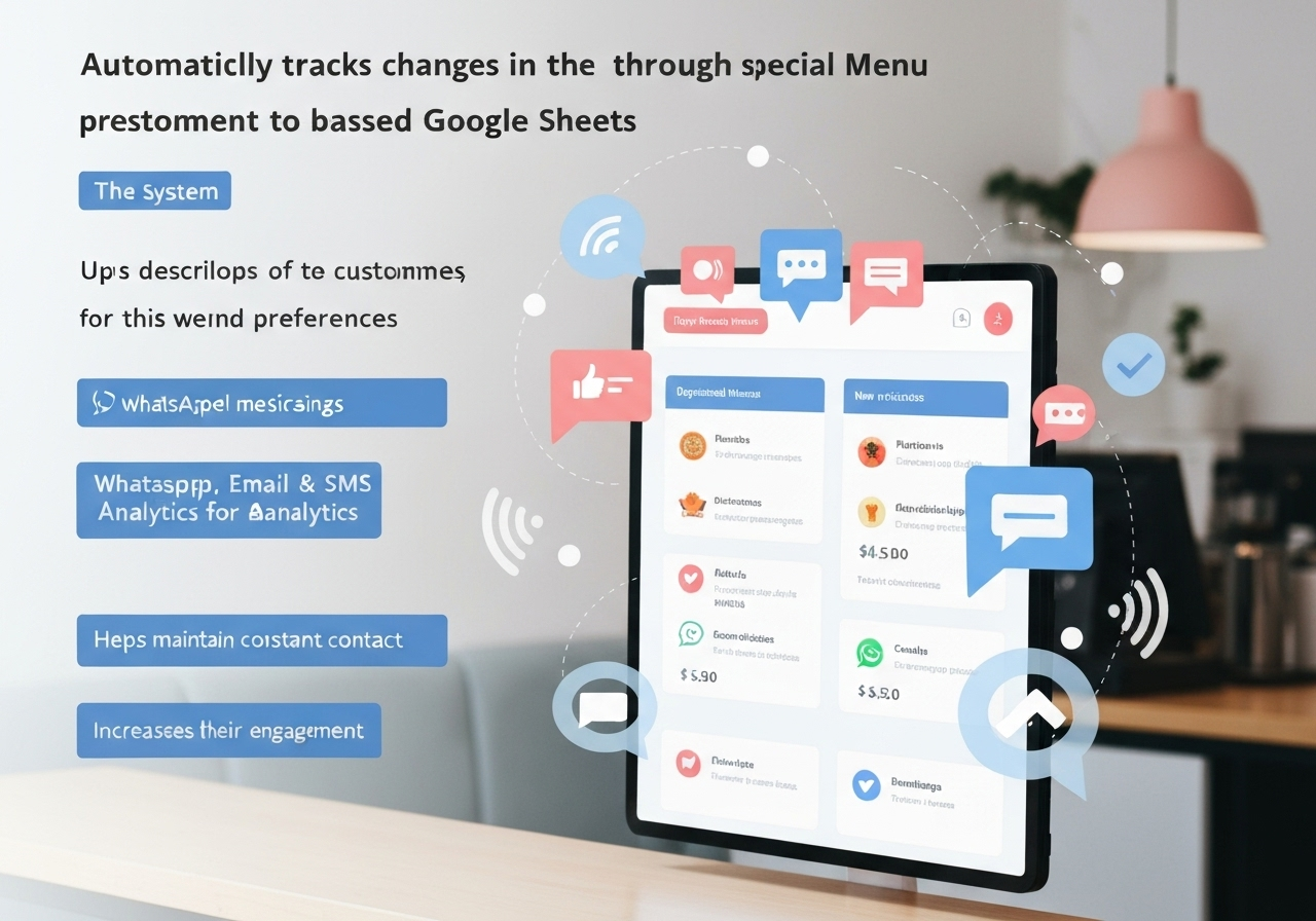 ИИ агент: Персонализированные уведомления об обновлениях меню ресторана