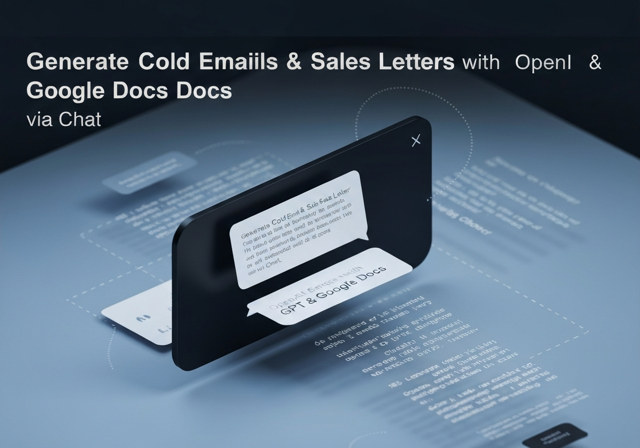 ИИ агент: Генерация холодных писем и коммерческих предложений в Google Docs через чат