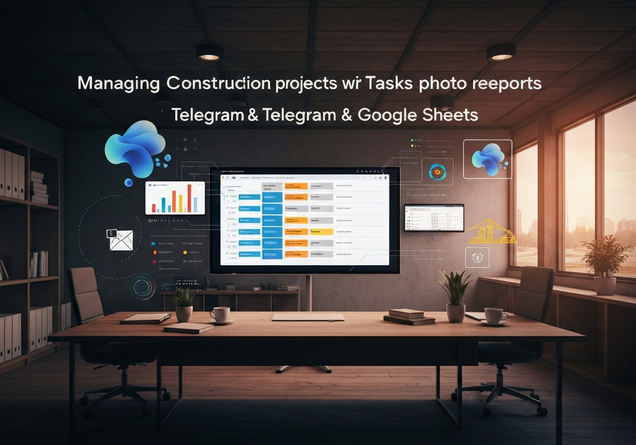 Сбор отчетов и контроль задач строительства через Telegram и Google Sheets