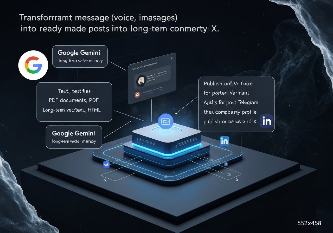ИИ агент: Публикация постов в LinkedIn и X через Telegram