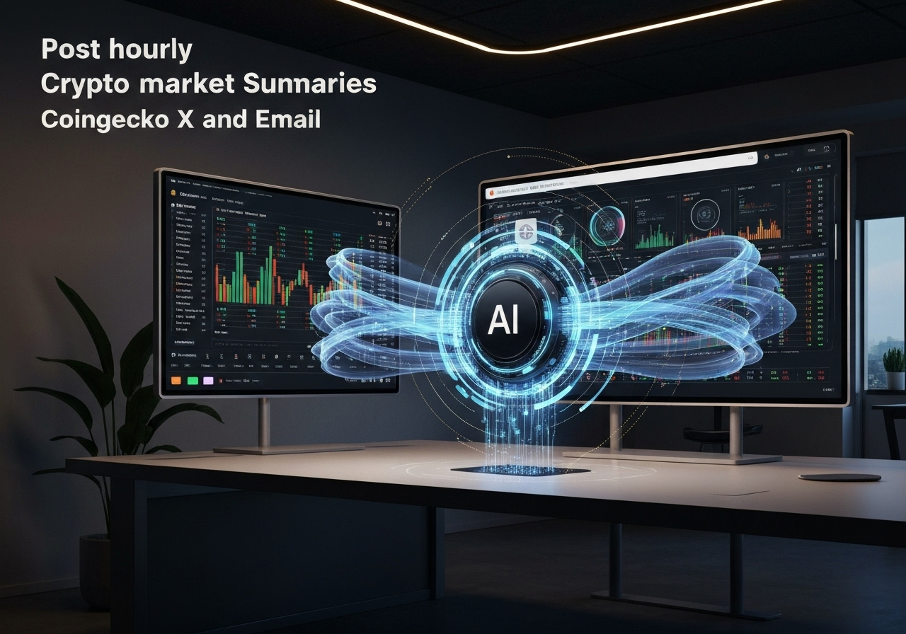 ИИ агент: Часовые крипто-дайджесты в X и по Email