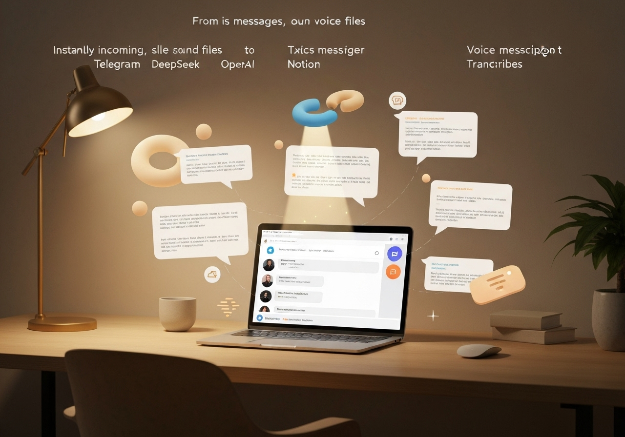 ИИ агент: Сохраняет и суммирует сообщения Telegram в Notion