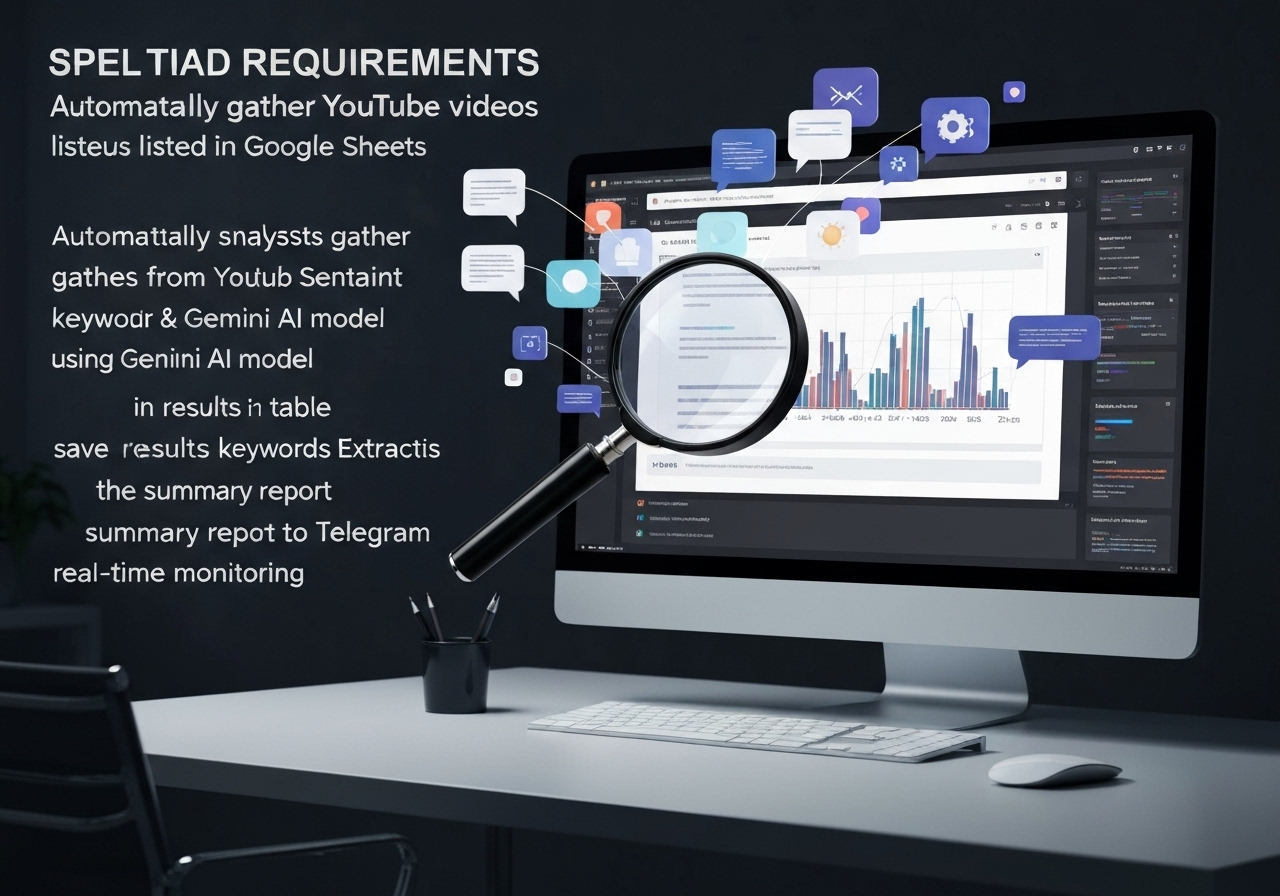 ИИ агент: Анализ тональности и ключевых слов из комментариев YouTube с отчетом в Telegram
