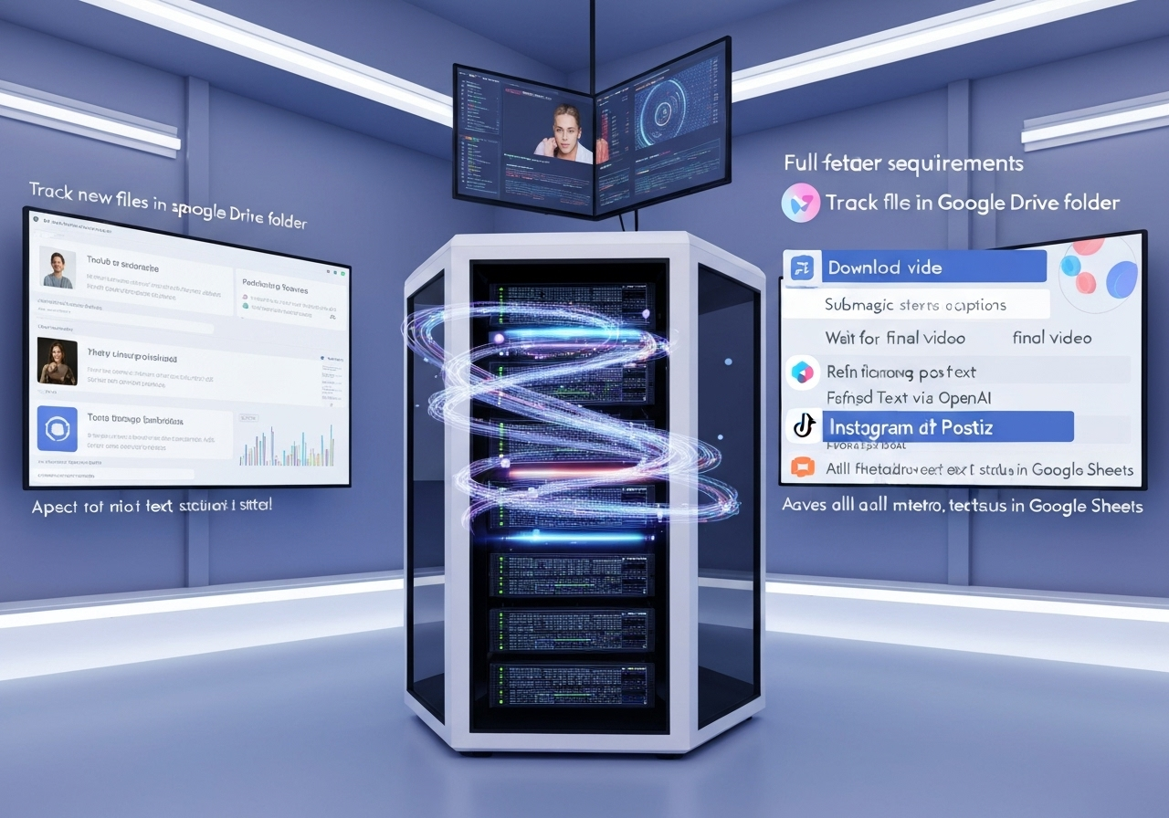 ИИ агент: Автогенерация субтитров и публикация Reels/TikTok