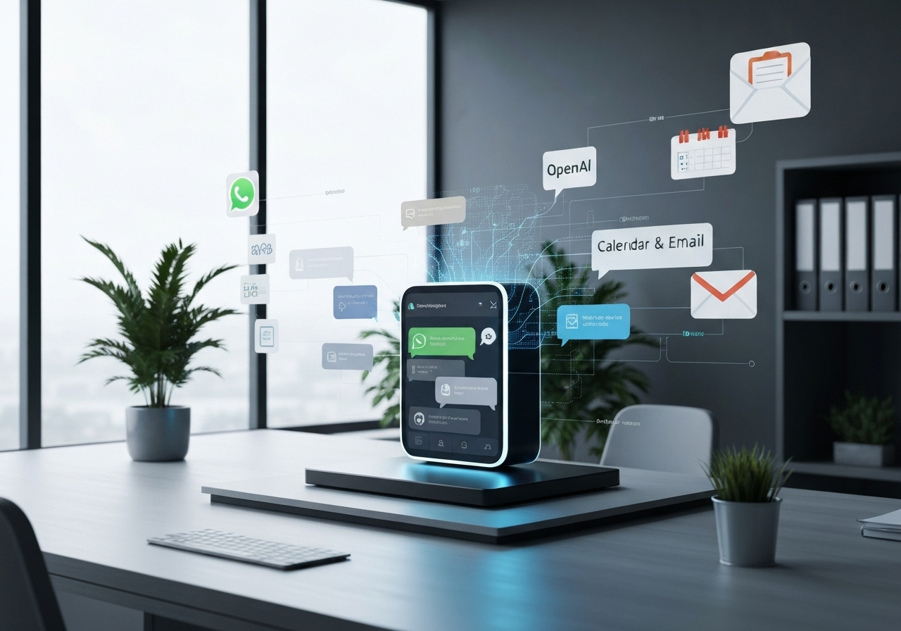 ИИ агент: Поддержка в WhatsApp с расписанием встреч и отправкой писем
