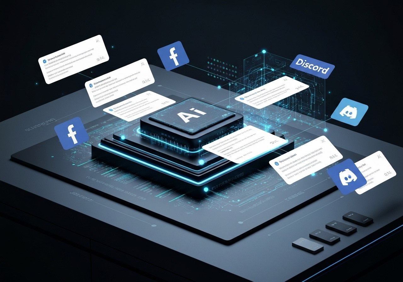 ИИ агент: Автоматическое создание и публикация постов из YouTube видео в Facebook, X и Discord