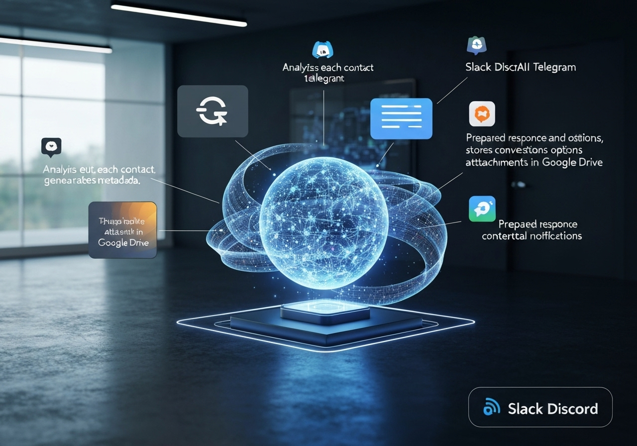 ИИ агент: Анализ контактов из мессенджеров и централизованное хранение