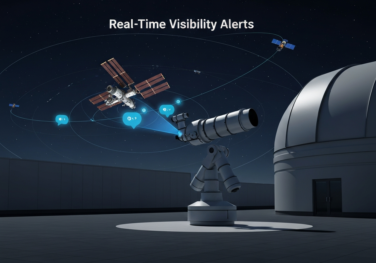 ИИ агент: Уведомления о видимости МКС в реальном времени