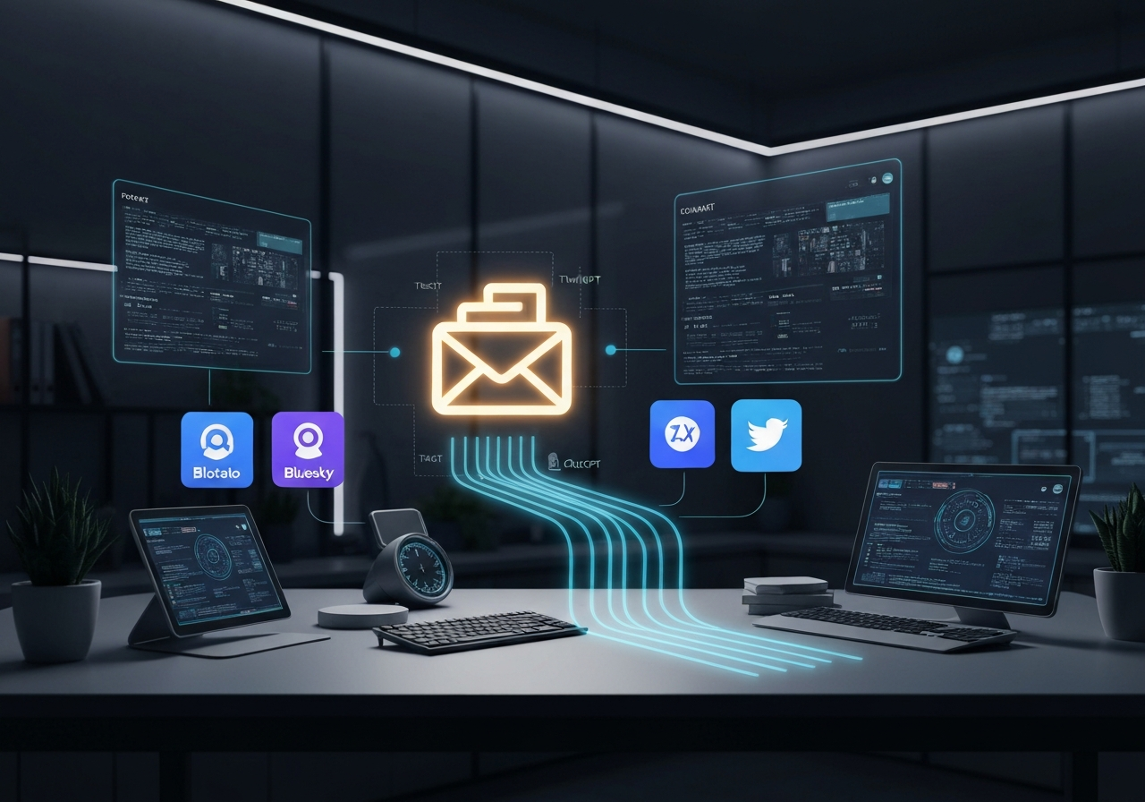 ИИ агент: Публикация вирусных тредов из письма в X, Threads и Bluesky