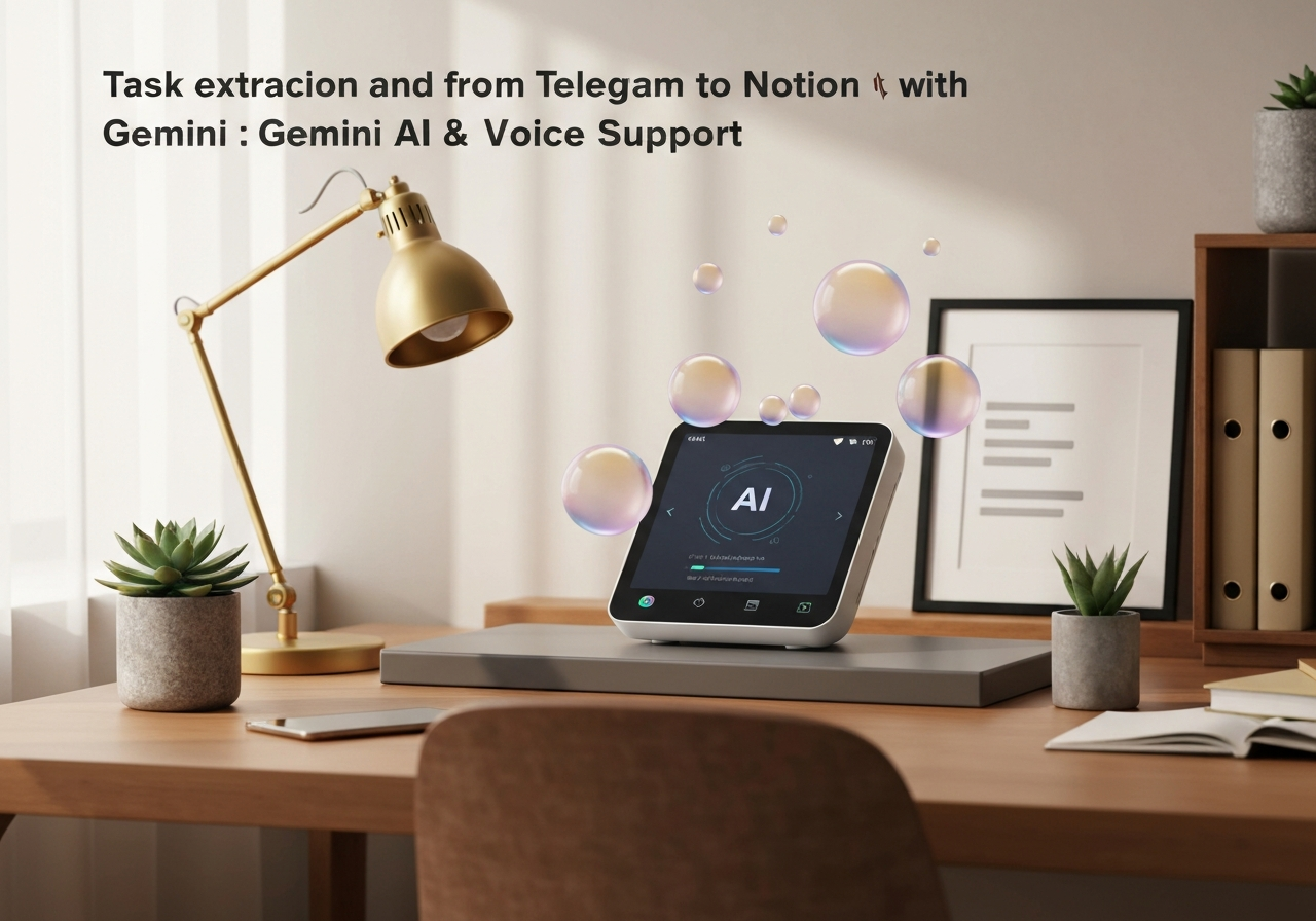 ИИ агент: Преобразует сообщения Telegram в подтверждаемые задачи в Notion
