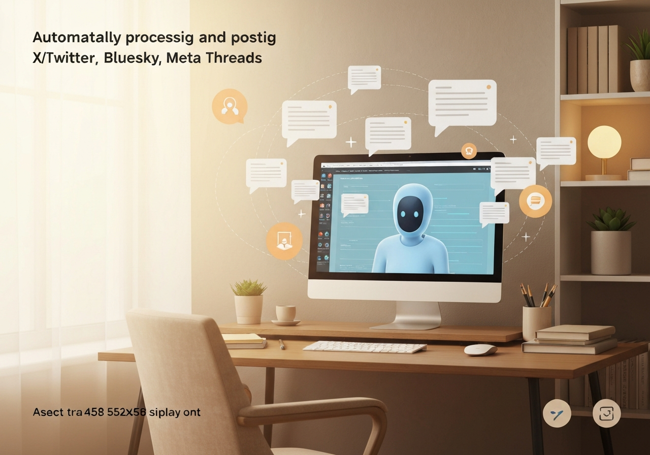 ИИ агент: Публикация длинных тредов в X, Threads и Bluesky