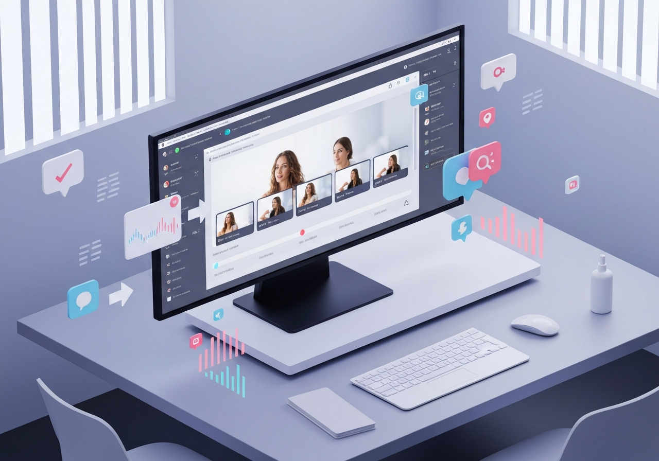 ИИ агент: Преобразует длинные видео в вирусные шорты и публикует по расписанию