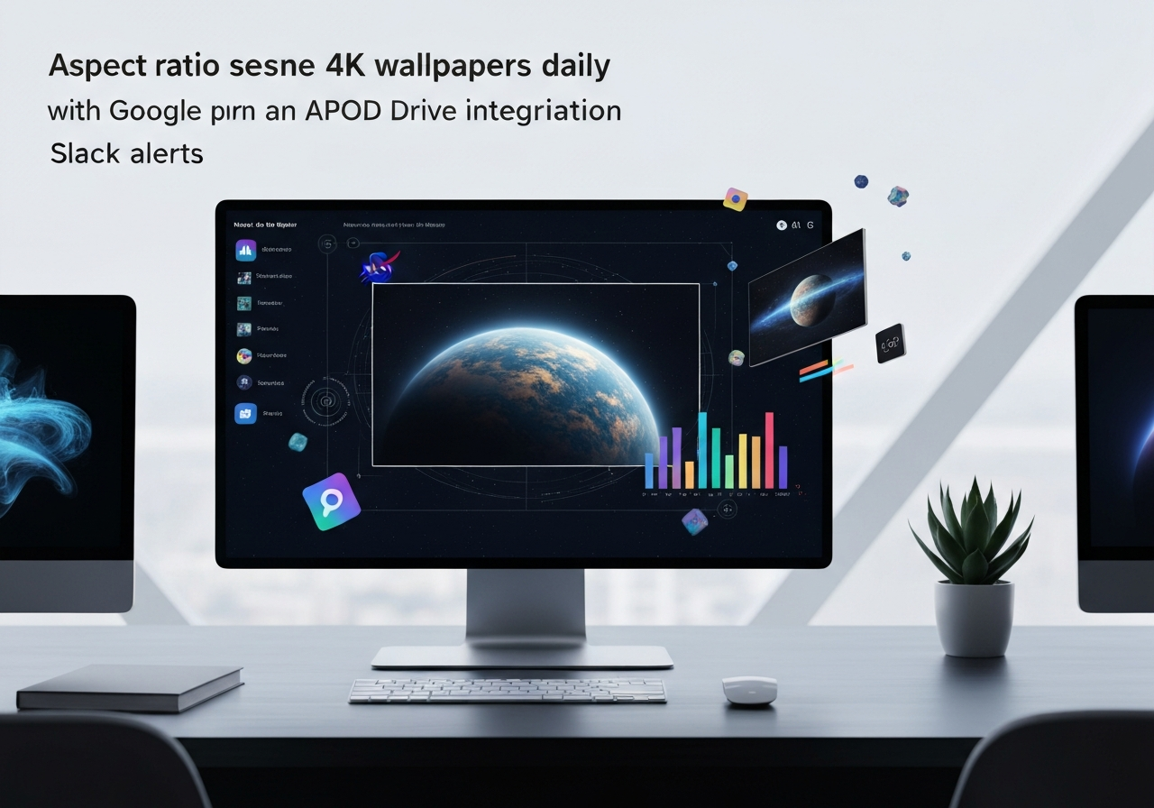 Ежедневное создание 4K обоев из APOD NASA