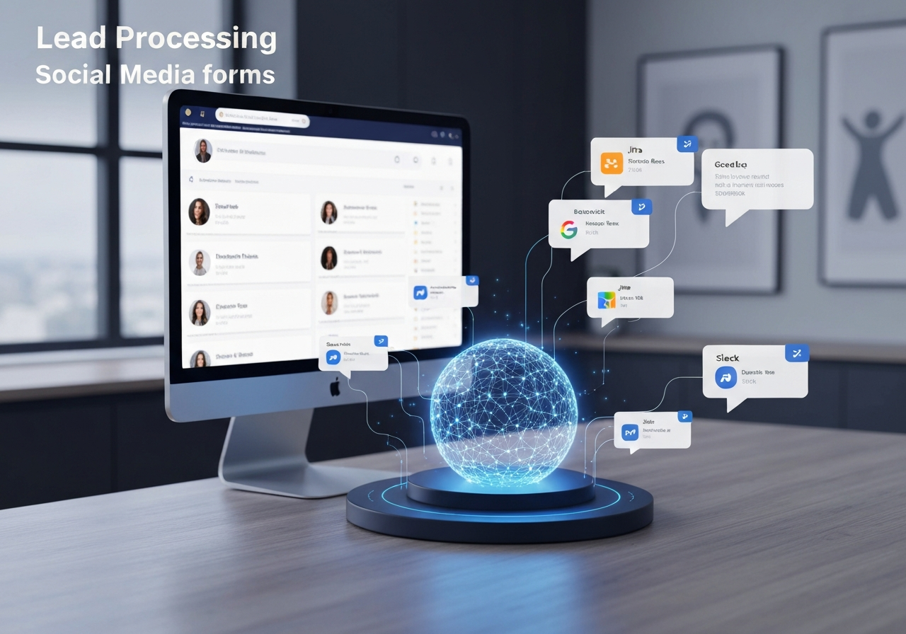 Обработка лидов из соцсетей с AI‑суммированием и тикетингом