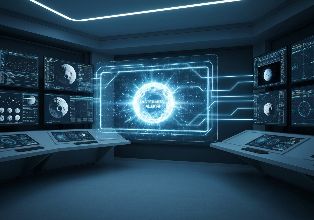 Мониторинг опасных астероидов и рассылка предупреждений в LINE